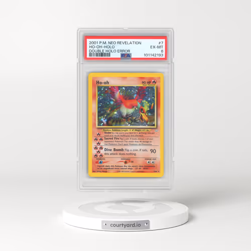 2001 Pokémon Neo Revelation #7 HO-Oh - Double Holo Error (PSA 6 EX-MT)
