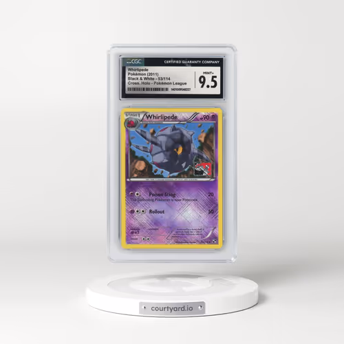 2011 Black & White #53/114 Whirlipede - Crosshatch Holo (Cross. Holo) Pokémon League (CGC 9.5 MINT+)