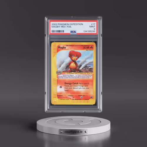 2002 Pokémon Expedition #17 Magby - Reverse Foil (PSA 9 MINT)