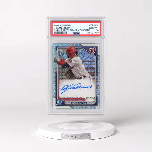 2024 Bowman Chrome Prospect Autographs #CPADC Dylan Crews - Hta Choice Refractor (PSA 10 GEM MINT)