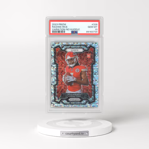 2023 Panini Prizm #326 Rashee Rice - Variation-No Huddle (PSA 10 GEM MINT)