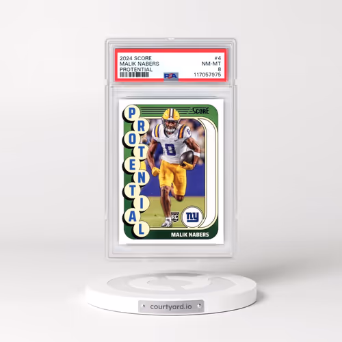 2024 Panini Score Protential #4 Malik Nabers (PSA 8 NM-MT)