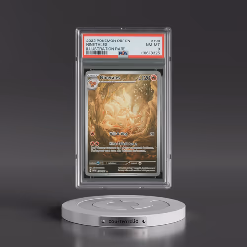2023 Pokémon Obf EN-Obsidian Flames #199 Ninetales - Illustration Rare (PSA 8 NM-MT)