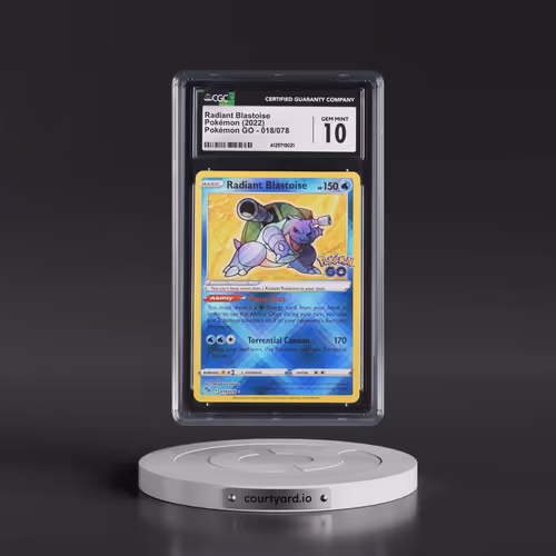 2022 Pokémon GO #018/078 Radiant Blastoise - Holo (CGC 10 GEM MINT)