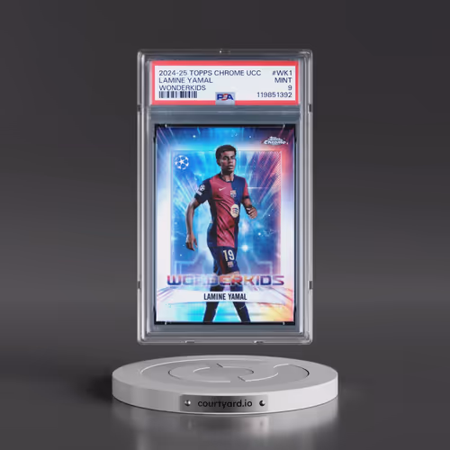 2024-25 Topps Chrome UEFA Club Competitions Wonderkids #WK1 Lamine Yamal (PSA 9 MINT)