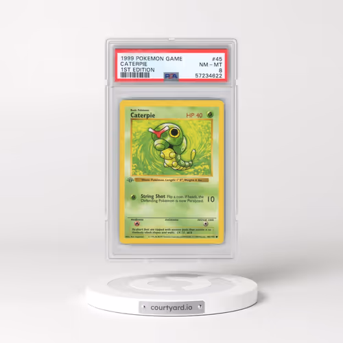 1999 Pokémon Game #45 Caterpie - 1st Edition (PSA 8 NM-MT)