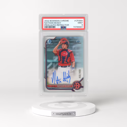 2022 Bowman Chrome Prospect Autographs #CPANH Nathan Hickey - Refractor (PSA 9 MINT)