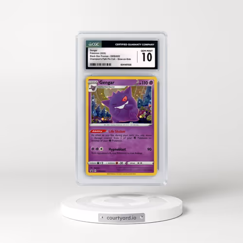 2017 Black Star Promos - Sword & Shield #SWSH052 Gengar - C. Holo Champion's Path Pin Collection - Stow-on-Side (CGC 10 GEM MINT)