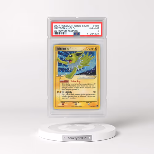 2007 Pokémon EX Power Keepers #101 Jolteon - Holo Gold Star (PSA 8 NM-MT)