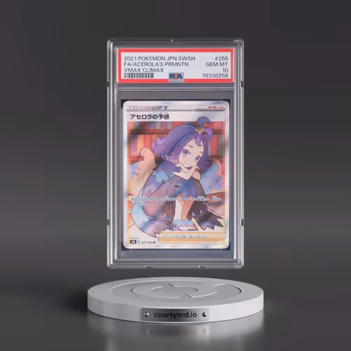 2021 Pokémon Sword & Shield Vmax Climax #255 Acerola's Premonition - Full Art (PSA 10 GEM MINT)