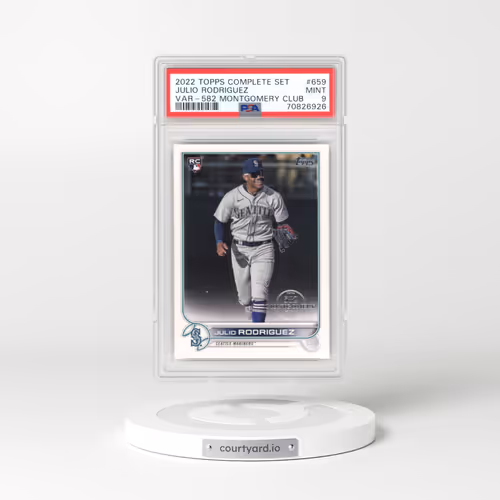 2022 Topps Complete Set #659 Julio Rodriguez - 582 Montgomery Club (PSA 9 MINT)