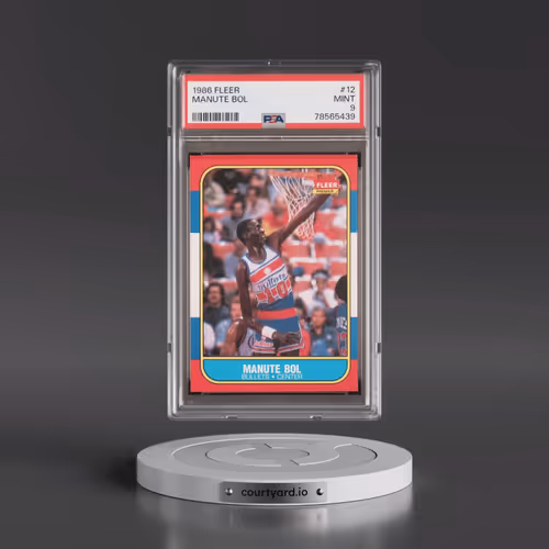 1986 Fleer #12 Manute Bol (PSA 9 MINT)