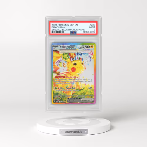 2024 Pokémon Ssp EN-Surging Sparks #238 Pikachu EX - Holo Special Illustration Rare (PSA 9 MINT)