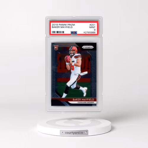 2018 Panini Prizm #201 Baker Mayfield (PSA 9 MINT)