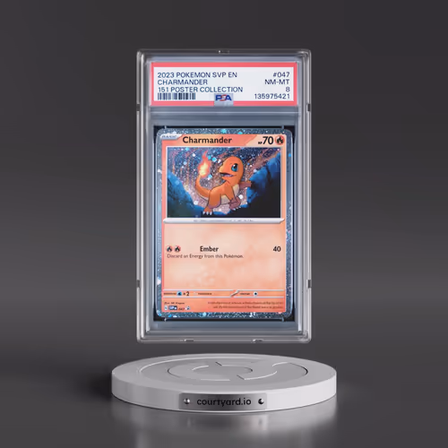 2023 Pokémon Svp EN-SV Black Star Promo #047 Charmander - 151 Poster Collection (PSA 8 NM-MT)