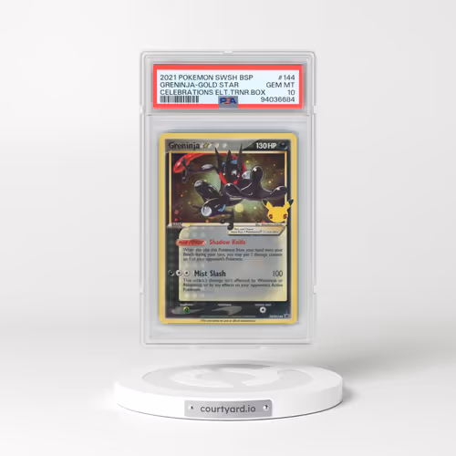 2021 Pokémon Swsh Black Star Promo #144 Greninja-Gold Star - Celebrations Elite Trainer Box (PSA 10 GEM MINT)