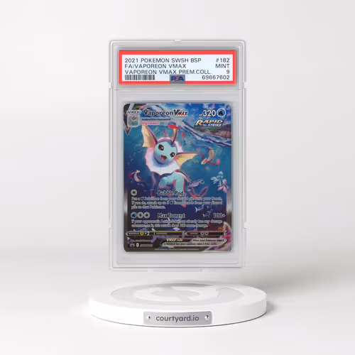2021 Pokémon Swsh Black Star Promo #182 Vaporeon Vmax - Full Art Vaporeon Vmax Premium Collection (P