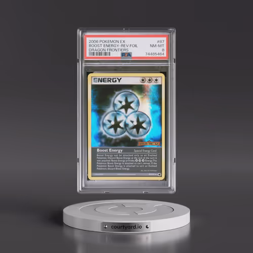 2006 Pokémon EX Dragon Frontiers #87 Boost Energy - Reverse Foil (PSA 8 NM-MT)