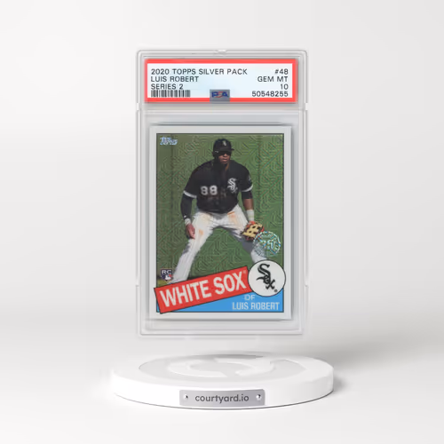 2020 Topps Silver Pack 1985 Chrome Promo #48 Luis Robert - Series 2 (PSA 10 GEM MINT)