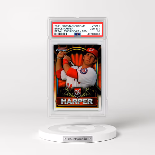 2011 Bowman Chrome Bryce Harper Retail Exclusives #BCE1 Bryce Harper - Red (PSA 10 GEM MINT)