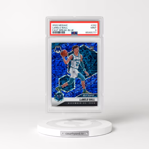 2020 Panini Mosaic #262 LaMelo Ball - Fast Break-Blue (PSA 9 MINT)