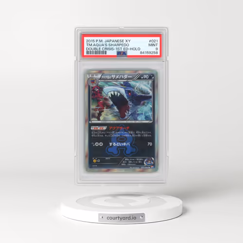2015 Pokémon XY Double Crisis #021 Team Aqua's Sharpedo - 1st Edition Holo (PSA 9 MINT)