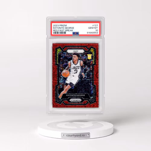2023 Panini Prizm #127 Keyonte George - Red Fast Break (PSA 10 GEM MINT)