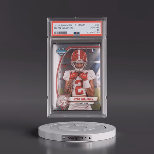 2024 Bowman University Chrome #53 Ryan Williams (PSA 10 GEM MINT)