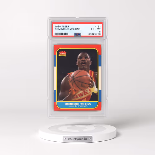 1986 Fleer #121 Dominique Wilkins (PSA 6 EX-MT)