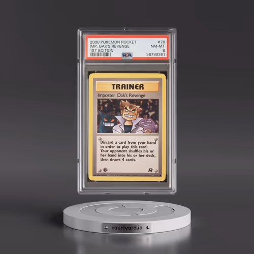2000 Pokémon Rocket #76 Imposter Oak's Revenge - 1st Edition (PSA 8 NM-MT)