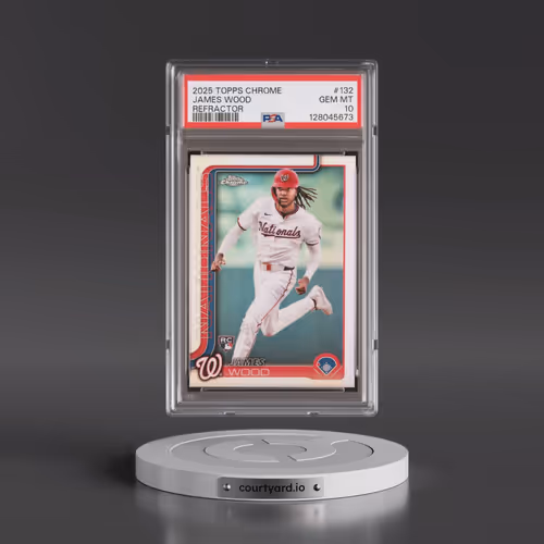 2025 Topps Chrome #132 James Wood - Refractor (PSA 10 GEM MINT)