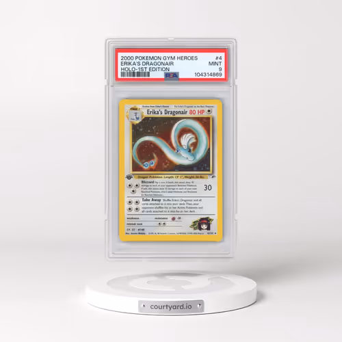 2000 Pokémon Gym Heroes #4 Erika's Dragonair - 1st Edition Holo (PSA 9 MINT)