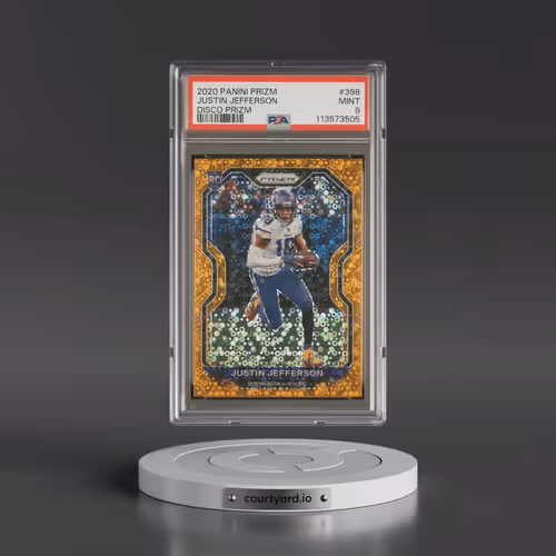 2020 Panini Prizm #398 Justin Jefferson - Disco Prizm (PSA 9 MINT)