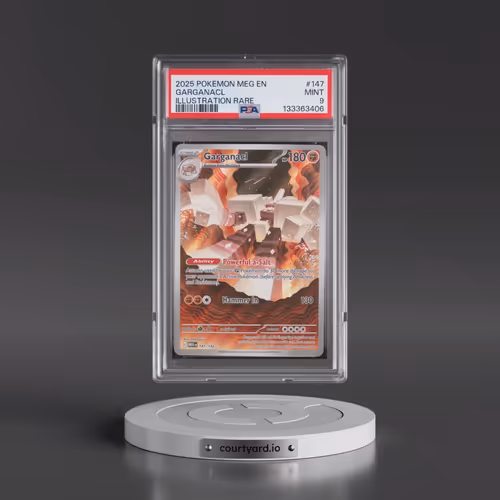 2025 Pokémon Meg EN-Mega Evolution #147 Garganacl - Illustration Rare (PSA 9 MINT)