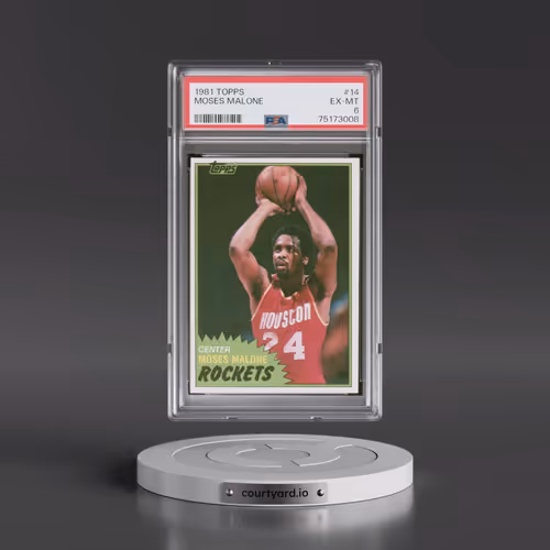 1981 Topps #14 Moses Malone (PSA 6 EX-MT)