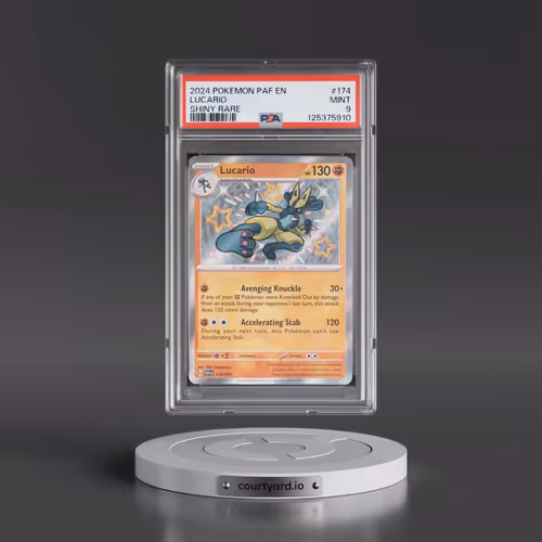 2024 Pokémon Paf EN-Paldean Fates #174 Lucario - Shiny Rare (PSA 9 MINT)