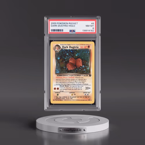 2000 Pokémon Rocket #6 Dark Dugtrio - Holo (PSA 8 NM-MT)