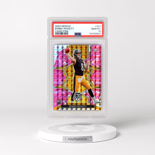 2022 Panini Mosaic #301 Kenny Pickett - Camo Pink (PSA 10 GEM MINT)