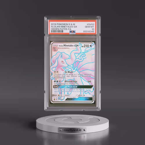 2019 Pokémon Sun & Moon Hidden Fates #SV53 Alolan Ninetales GX - Holo Full Art (PSA 10 GEM MINT)