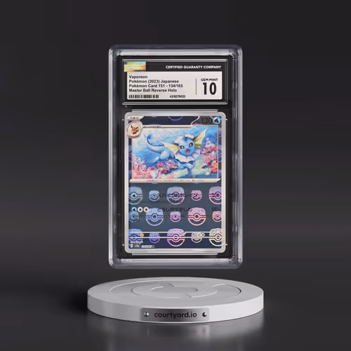 2023 Pokémon Card 151 #134/165 Vaporeon - Reverse Holo Master Ball (CGC 10 GEM MINT)