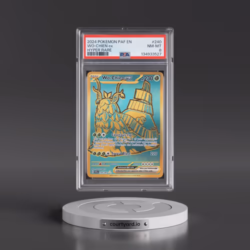 2024 Pokémon Paf EN-Paldean Fates #240 WO-Chien EX - Holo Hyper Rare (PSA 8 NM-MT)
