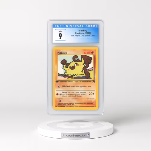 2000 Team Rocket #61 Mankey - 1st Edition (CGC 9 MINT)
