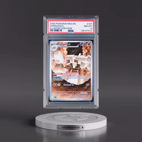 2025 Pokémon Meg EN-Mega Evolution #147 Garganacl - Illustration Rare (PSA 8 NM-MT)