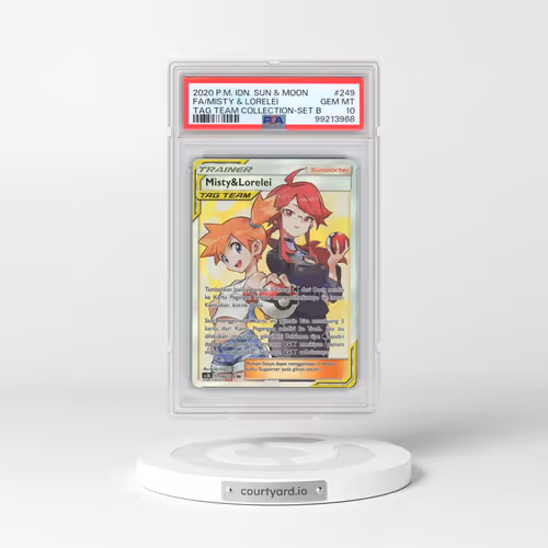 2020 Pokémon Sun & Moon Tag Team Collection #249 Misty & Lorelei - Full Art Set B (PSA 10 GEM MINT)