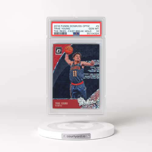 2018 Panini Donruss Optic the Rookies #5 Trae Young - Fast Break Holo (PSA 10 GEM MINT)