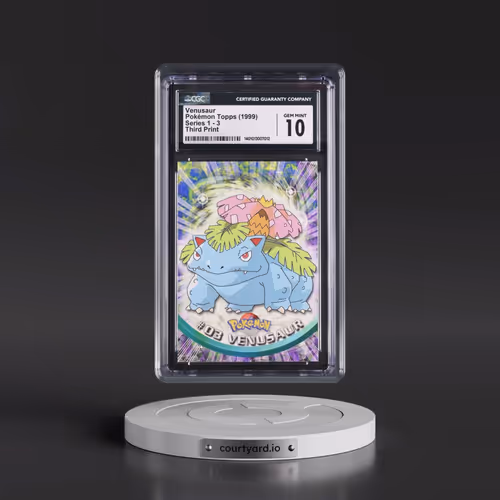 1999 Series 1 (Oval Nintendo Seal) #3 Venusaur - Third Print (Green Logo) (CGC 10 GEM MINT)