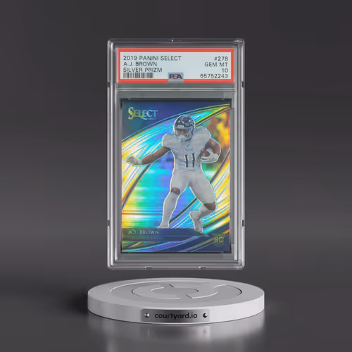 2019 Panini Select #278 A.J. Brown - Silver Prizm (PSA 10 GEM MINT)