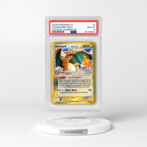 2006 Pokémon EX Crystal Guardians #4 Charizard - Holo (PSA 8 NM-MT)