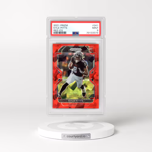 2021 Panini Prizm #341 Kyle Pitts - Red Ice (PSA 9 MINT)