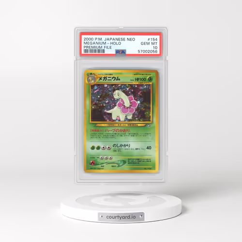 2000 Pokémon Neo #154 Meganium - Holo Premium File (PSA 10 GEM MINT)